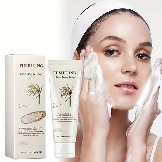 Rice scrub foam